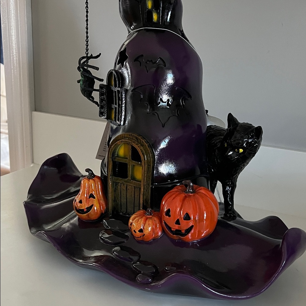 Halloween Witch Hat Decoration with Pumpkins - Picture 6 of 16